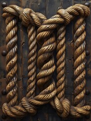Twisted Hairy Rope Textures for Rustic Industrial and Vintage Designs - obrazy, fototapety, plakaty