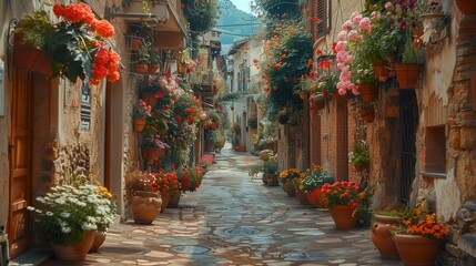 Charming Streets of Tuscany, generative ai