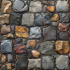 Weathered,Rough-Hewn Stones Forming Idiomatic Textural Backdrop