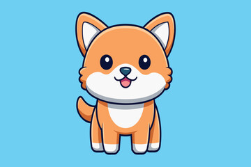 Obraz premium A cartoon dog with a big smile on its face