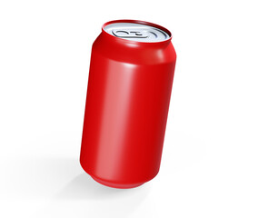 Metal Aluminum Beverage Drink Can 3d render on blue