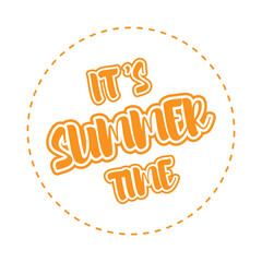 Vector illustration of It's Summer Time typography on transparent background