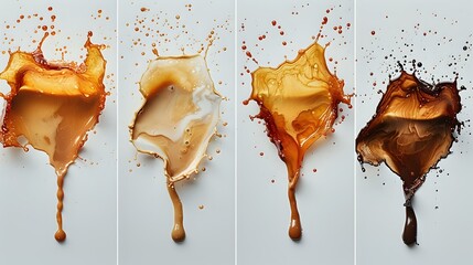 Fluid and Organic Coffee Stain Artwork