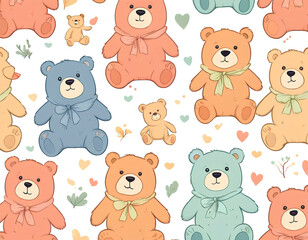 Fototapeta premium Cute bear character mascot designs