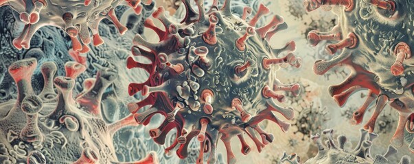 A vintage medical illustration of a virus particle, showcasing the scientific understanding of viruses in the past  
