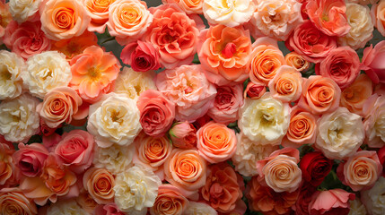 Enchanting Array of Pink Roses in Soft Lighting