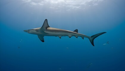 A Hammerhead Shark Circling A Bait Ball Upscaled 12 2