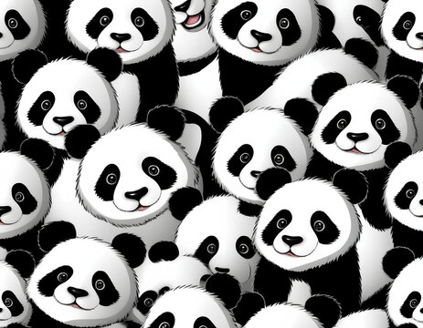 Panda bear pattern