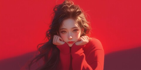 빨간 티셔츠 소녀