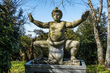 Sumo shrine on the Yamanobe no Michi trail, Sakurai, Japan