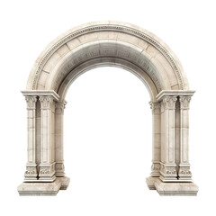 Obraz premium classic arch isolated on white background