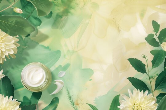 Hand Cream Poster With A Gradient Of Green And Yellow Background Color