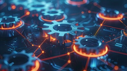 Blockchain nodes as interconnected gears