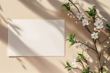 Elegant Springtime Floral Invitation Design with Copy Space
