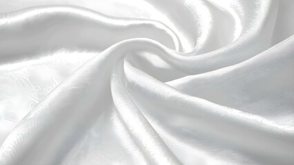 Elegant White Satin Linen Fabric with Curves and Waves for Web Design. Concept White Satin Fabric, Elegant Designs, Curves and Waves, Web Design, Texture Inspiration