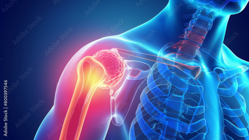 Wall mural X-Ray Imaging shoulder pain on the shoulder area