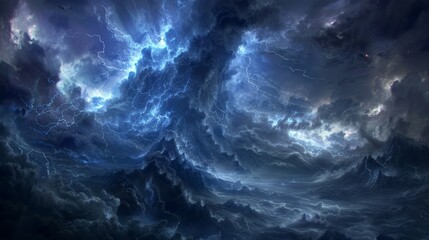 Fantasy art concept dark dramatic sky wallpaper 16:9