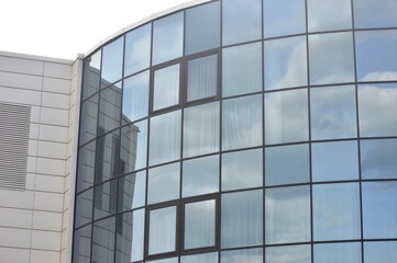 modern office building in glass