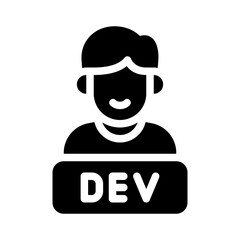 developer glyph icon