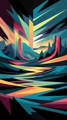 abstract background with waves
