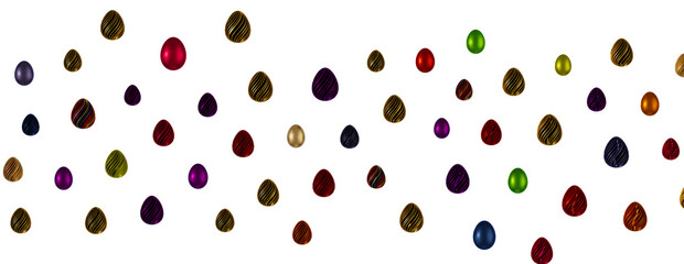 Colorful handmade easter eggs