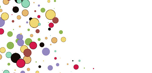  Multicolored confetti on white