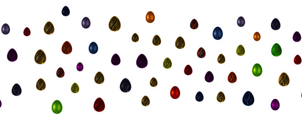 Colorful handmade easter eggs