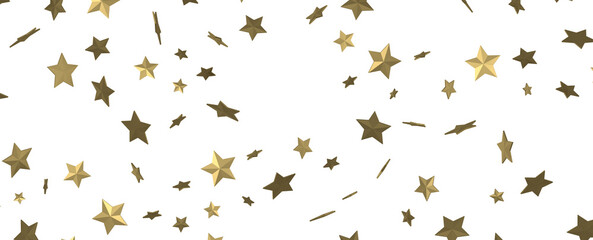Festive Celestial Cascade: Mesmerizing 3D Illustration of Descending Christmas Stars