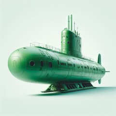  submarine on white background