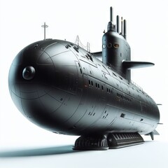  submarine on white background