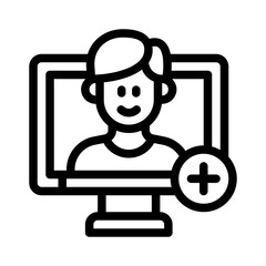 add friend line icon