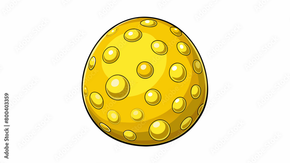 Aufkleber a bright yellow eggshaped ball with a rubbery texture and a sleek aerodynamic design that increases 