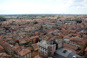 Verona Italy 09/03/2023. Red tiled roofs in the city of Verona.