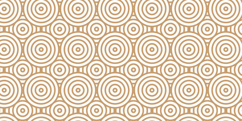 Overlapping Pattern Minimal diamond geometric waves spiral and abstract circle wave line. yellow and wood color seamless tile stripe geometric create retro square line backdrop pattern background.