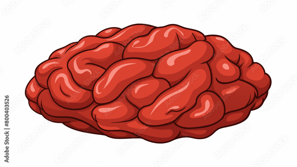 Poster A chunky irregularly shaped object with a co chunky texture. It is made up of chunky pieces of meat and fat giving it a distinctively meaty taste and. Cartoon Vector.