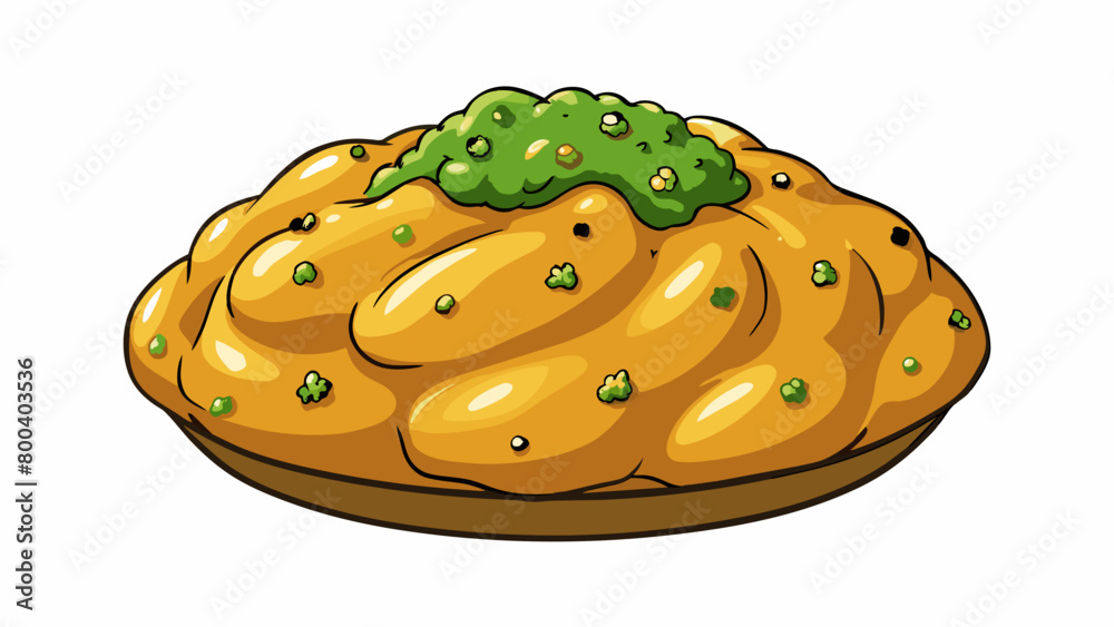 Poster a chunky textured relish filled with minced garlic parsley and oregano creating a bold and tangy fla