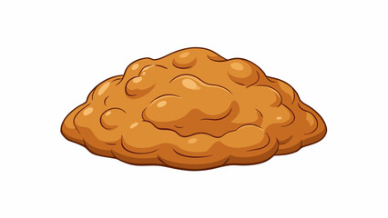 A clump of clay with a firm yet flexible consistency. It can be smoothed out for a sleek finish or left with a rough texture for a more organic look.. Cartoon Vector.