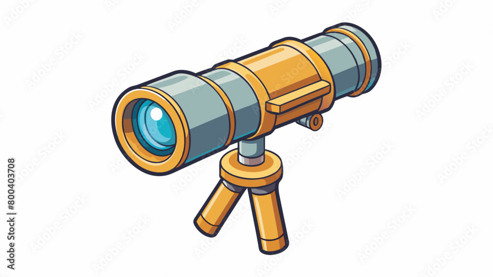 Poster a compact handheld device with a small lens and eyepiece perfect for stargazing on camping trips or 