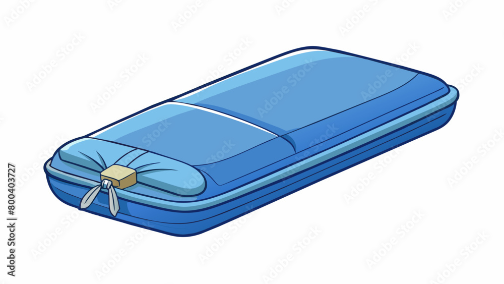 Poster a compact rectangularshaped liner made of antibacterial fabric to keep your sleeping bag clean and f