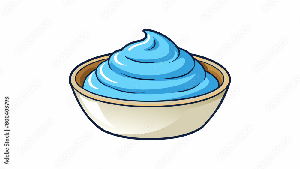 Poster a creamy pale blue dressing with a thick and chunky consistency. it has a bold savory flavor with a 