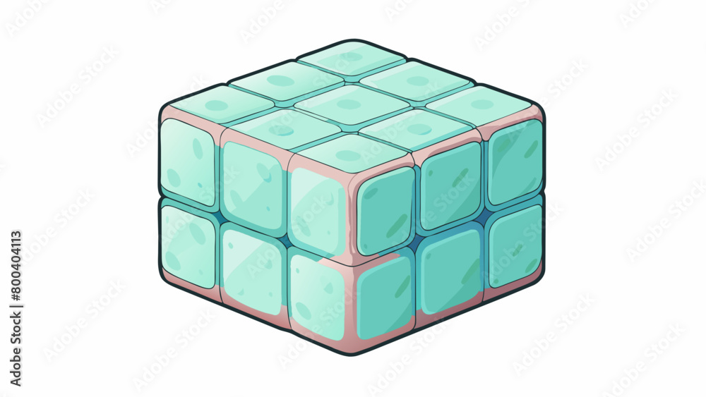 Fototapete A foam cube This building block is soft and lightweight made of foam material with a cube shape and rounded edges. It can be easily squeezed and is. Cartoon Vector.