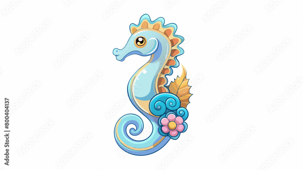Poster a fragilelooking seahorse made entirely of glass its body crafted to perfection with delicate curves