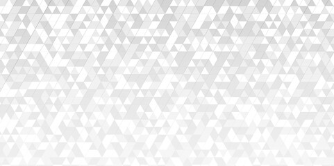 Vector geometric seamless technology gray and white triangle background. Abstract digital grid light pattern white Polygon Mosaic triangle Background, business and corporate background.