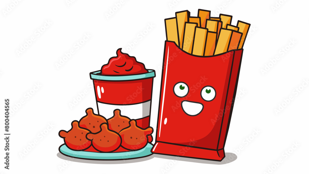 Leinwandbilder a kidfriendly red sauce found in small plastic packets perfect for dipping chicken nuggets and fries