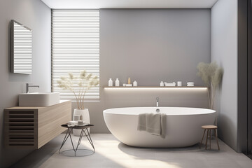 Fototapeta premium Modern Contemporary bathroom interior.