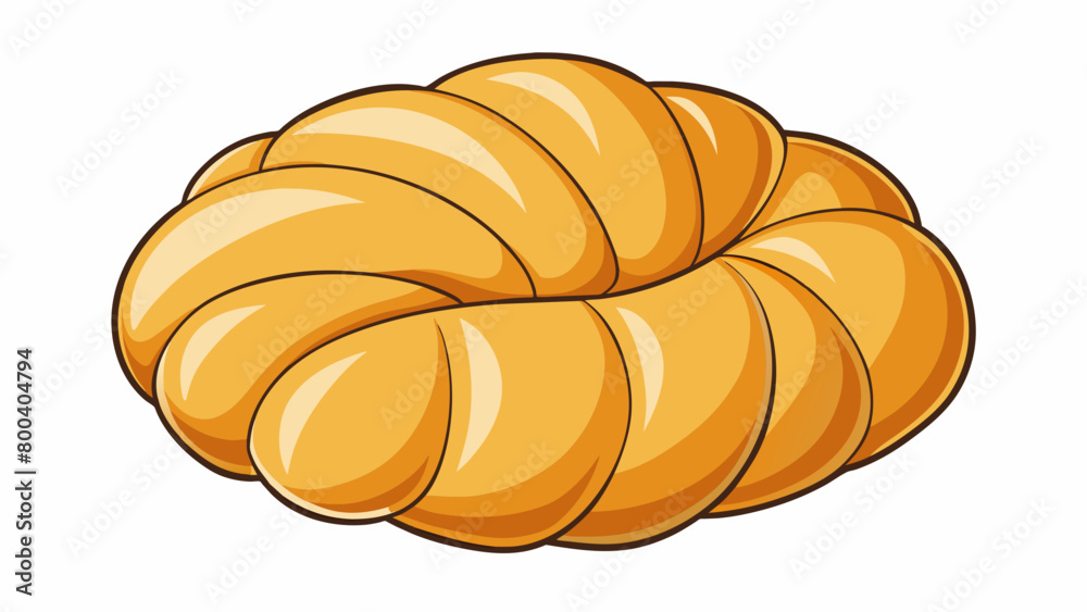 Poster a light and airy bread roll boasting a signature twisted design that resembles a delicate seashell. 