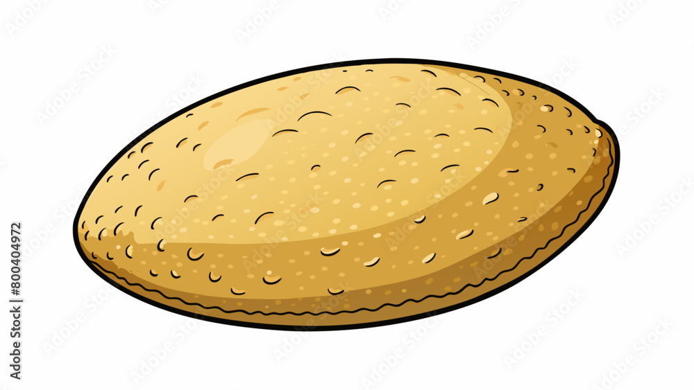 Fototapete A mediumsized ovalshaped object that is light tan in color. It has a slightly gritty texture and can be easily separated into individual grains. When. Cartoon Vector.