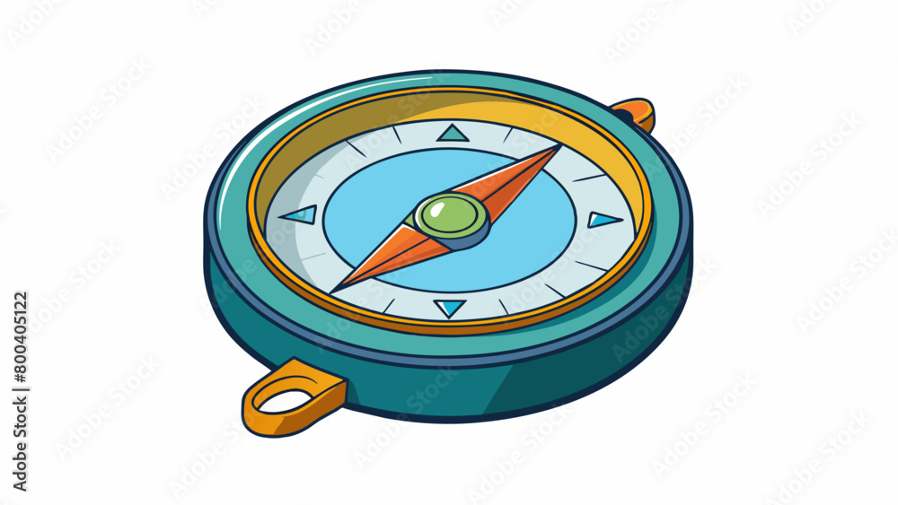 Fototapete A modern digital compass found on most smartphones displaying accurate readings of cardinal directions and allowing users to set and follow a specific. Cartoon Vector.