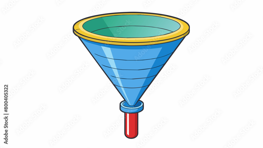 Poster a plastic tube with a flat bottom and a coneshaped top designed to funnel rainwater and measure it i