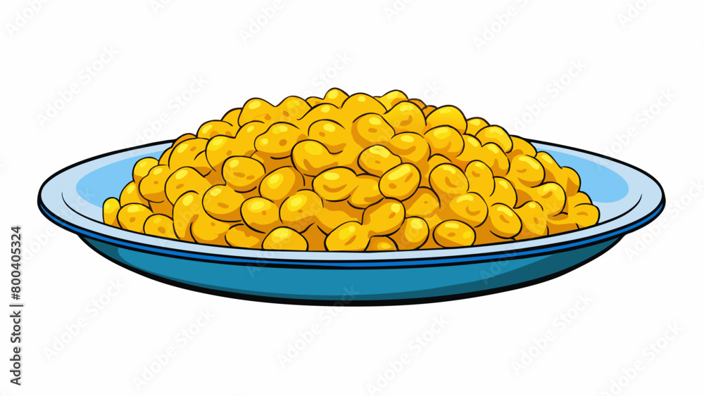 Poster a plate of hearty yellow grains that are cooked until tender and then lightly fried to create a cris